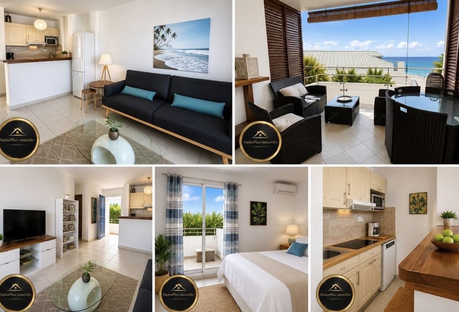 Appartement meublé avec vue océan à Saint-Gilles-les-Bains — photo 1