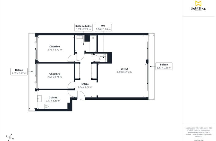 Appartement 4 pièces de 77 m² avec balcon - lumineux et calme - Rue de Bellevue, Boulogne-Billancourt — photo 4