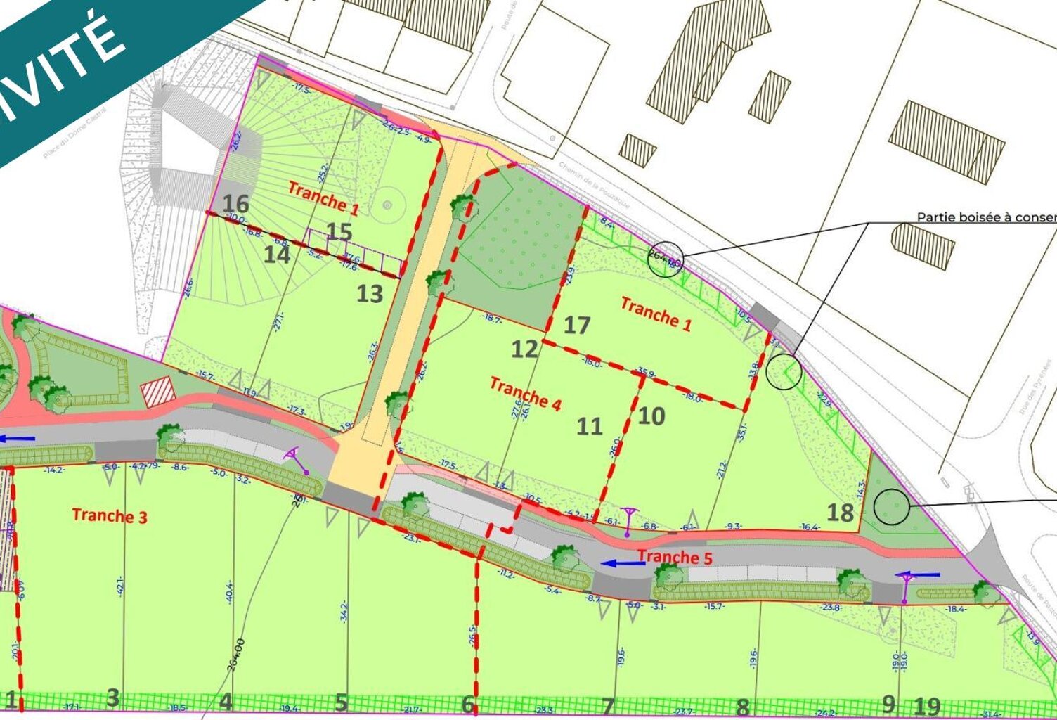 Terrain plat constructible et viabilisé de 575m² LOT 18 — photo 1