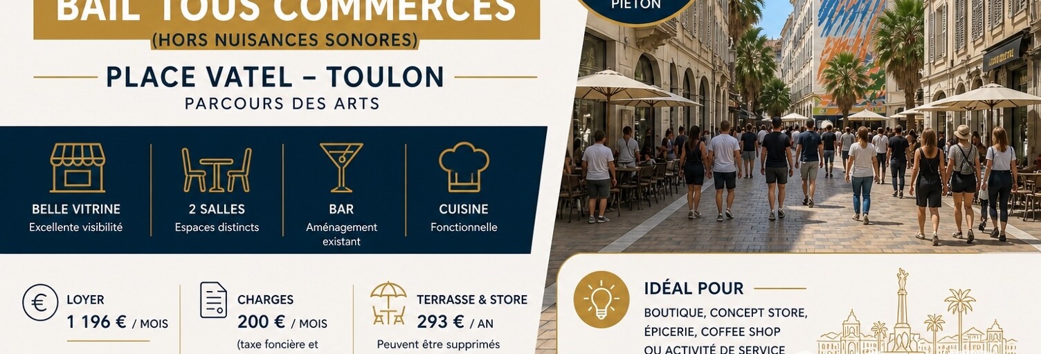 Commerce  62 m² à vendre à Toulon (83000)