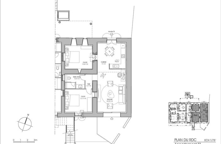 APPART T3 75 m2 REZ DE JARDIN — photo 3