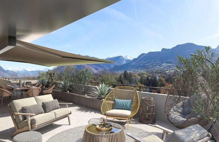 À vendre – Appartement T4 en attique de 100,20 m² avec vaste terrasse de 125,90 m² à La Roche-sur-Foron (74) — photo 2