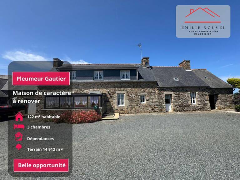 Corps de ferme en pierre à Pleumeur-Gautier , 4 ch potentielles ,Dépendances , 14 912 m² ,Proche plages (Côtes-d'Armor) — photo 1