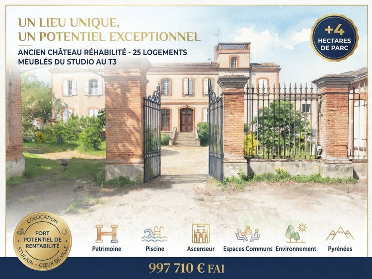 À VENDRE    ANCIEN CHÂTEAU RÉHABILITÉ    PARC +4 HECTARES — photo 1