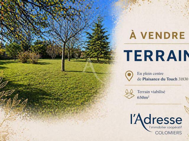 Coeur de ville : Terrain plat viabilisé 650m² — photo du bien