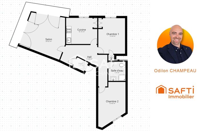 Appartement T3 de 70m2 avec Balcon filant - Emplacement stratégique — photo 3
