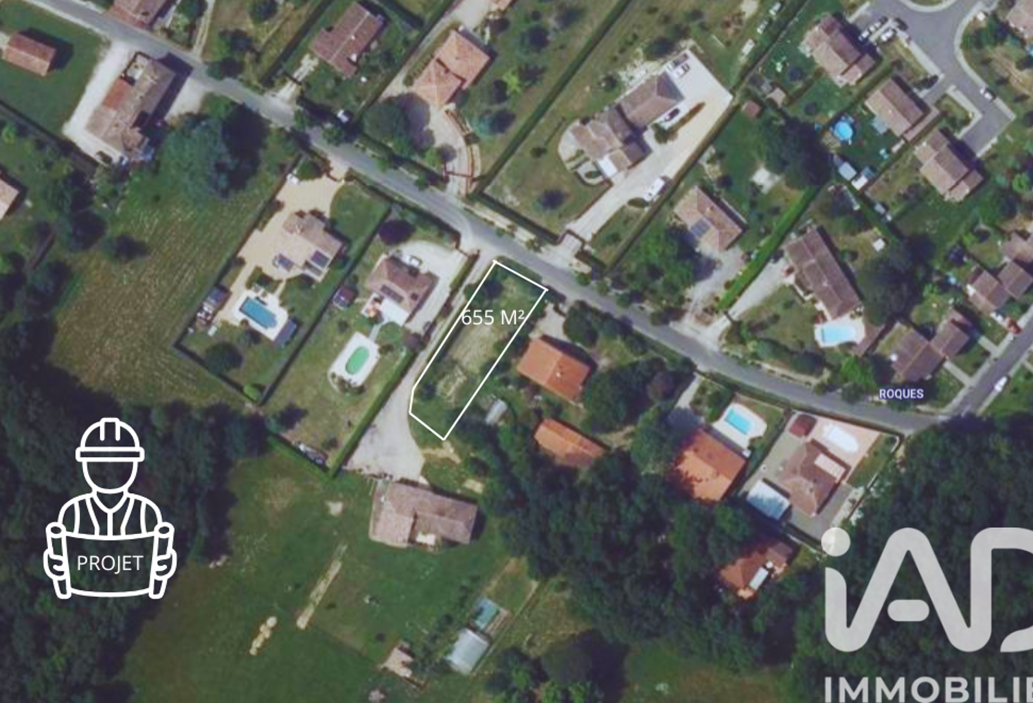 Vente Terrain à bâtir 655 m&sup2; — photo 1