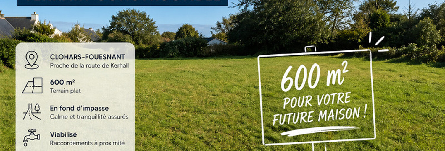 Terrain  600 m² à vendre à Clohars-Fouesnant (29950)