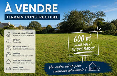 CLOHARS FOUESNANT (29) - Terrain 600 m² – Viabilisé, libre constructeur, au calme — photo du bien