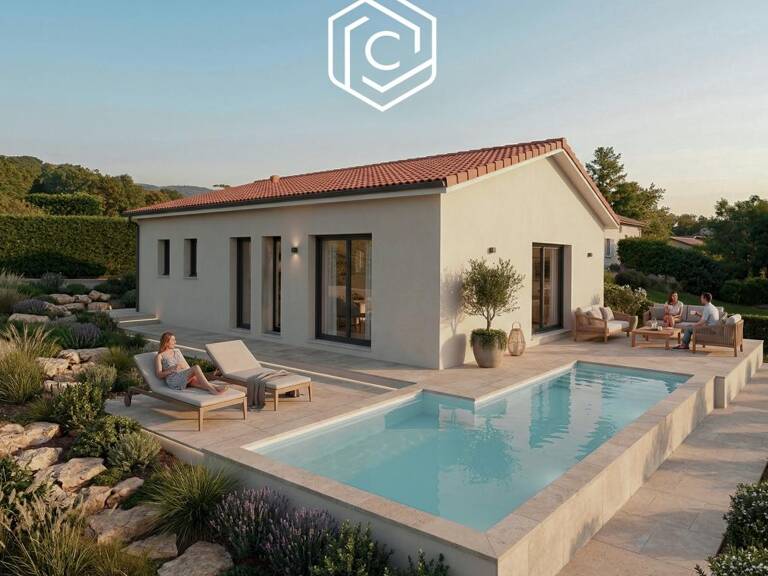 Projet d'une maison individuelle de 85m2 avec terrain à SAINT-ANDRÉ-LE-GAZ (38) — photo 1