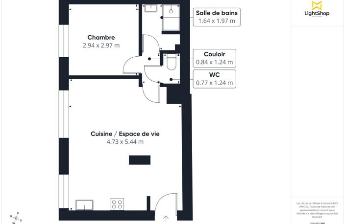 2 pièces de 40 m² –Habitation & Profession Libérale - Sans vis à vis - Rénové en 2025 - Rue Desnouettes — photo 3