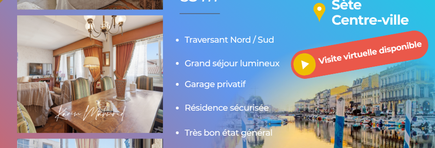 Appartement 3 Pièces 85 m² à vendre à Sète (34200)