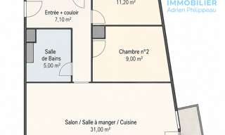 Appartement 3 Pièces 68 m² à vendre à Rezé (44400)