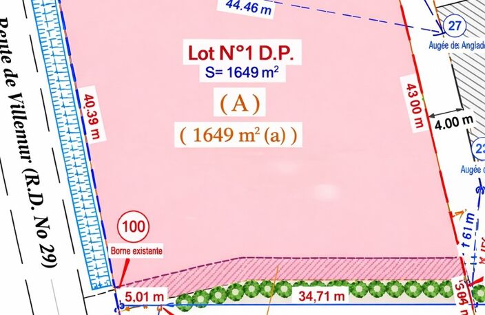 Terrain à vendre de 1 649,00 m² VILLAUDRIC (31) — photo 3
