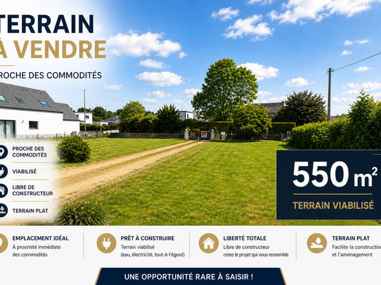 CLOHARS FOUESNANT (29) - Terrain 550 m² – Viabilisé, libre constructeur — photo 1