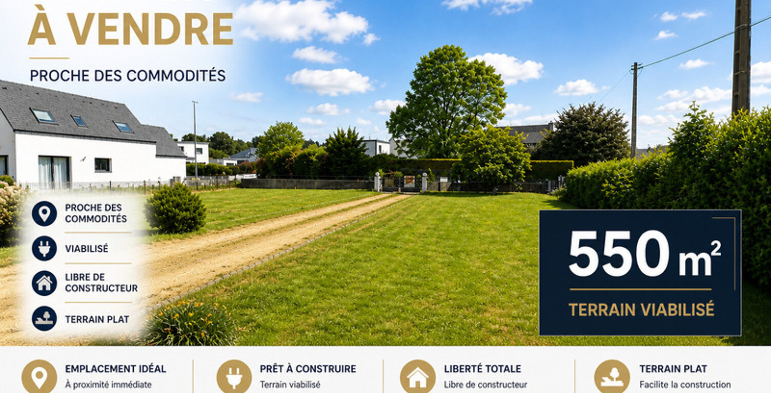 CLOHARS FOUESNANT (29) - Terrain 550 m² – Viabilisé, libre constructeur — photo 1