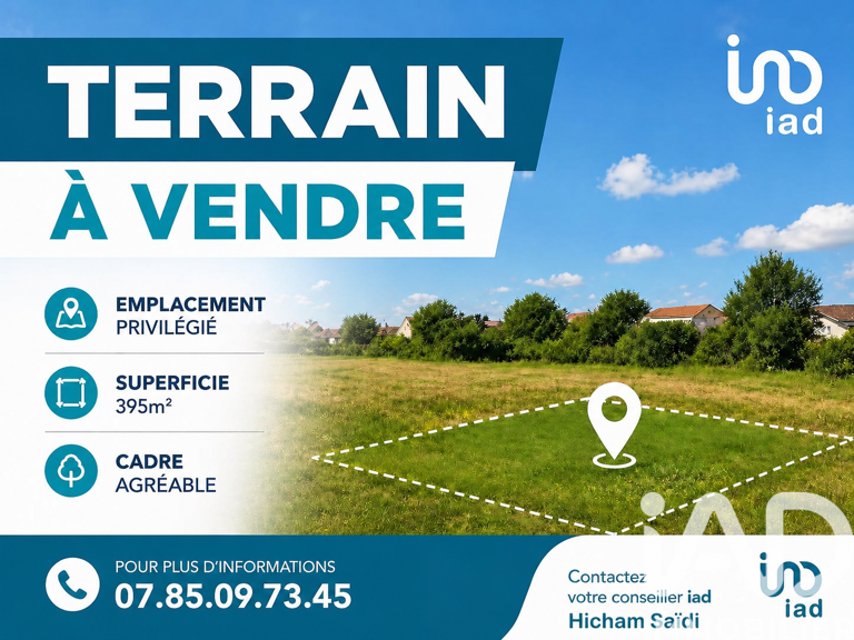 Vente Terrain à bâtir 395 m&sup2; — photo 1