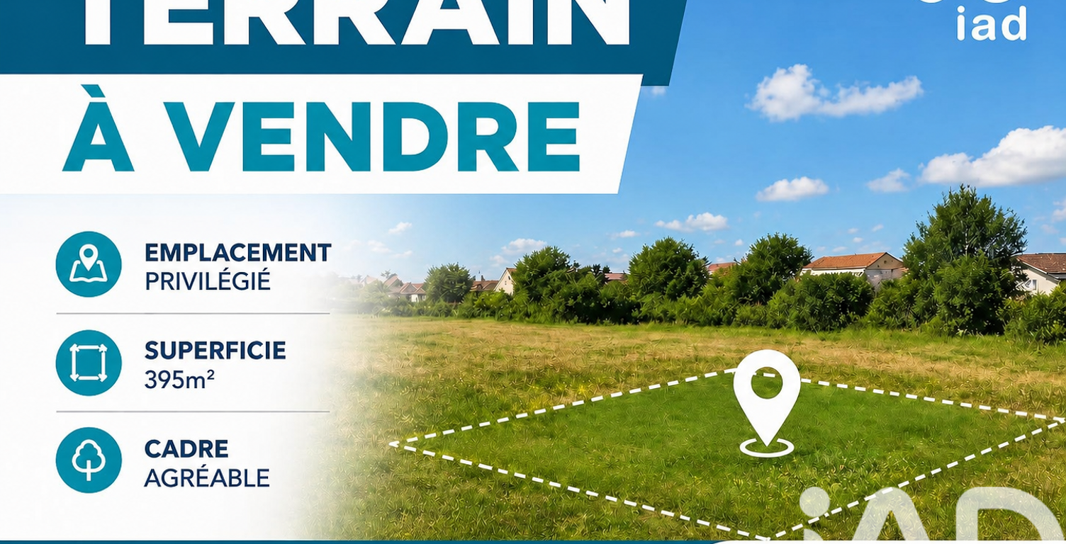 Vente Terrain à bâtir 395 m&sup2; — photo 1