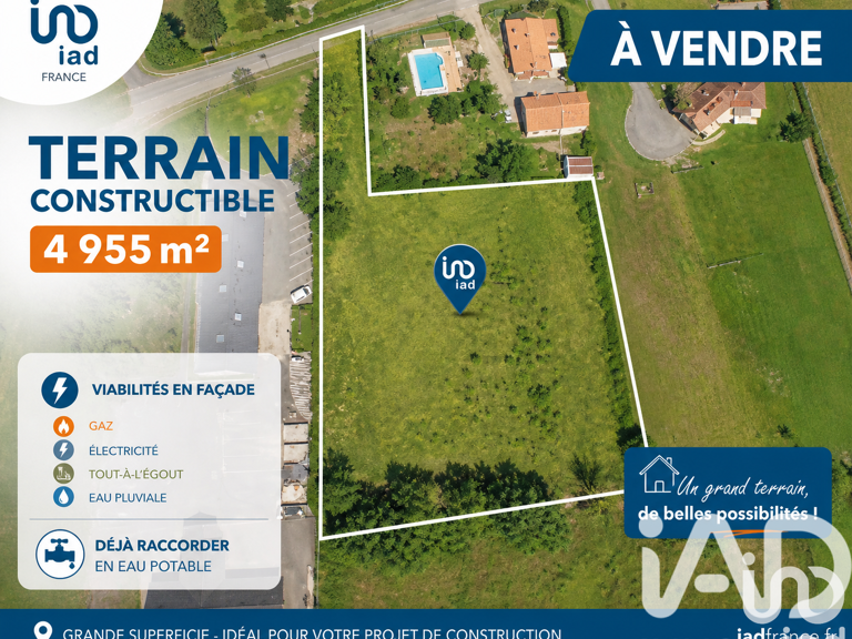 Vente Terrain à bâtir 4 955 m&sup2; — photo 1