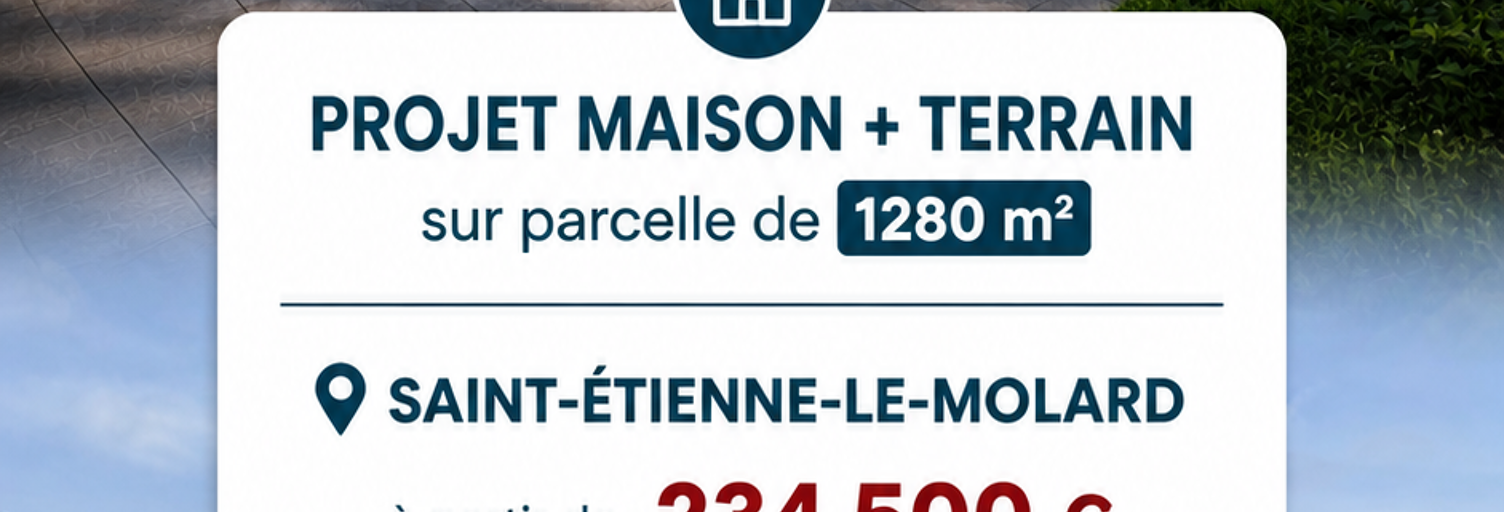 Terrain  1280 m² à vendre à Saint-Étienne-le-Molard (42130)