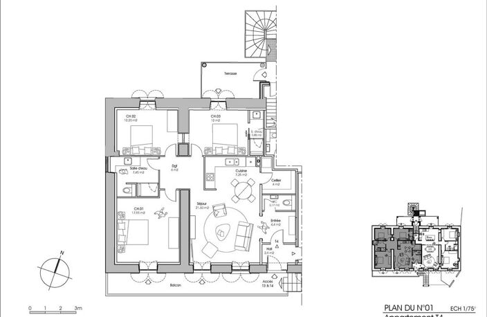 APPART T4 102.25 m2 1er ETAGE — photo 3