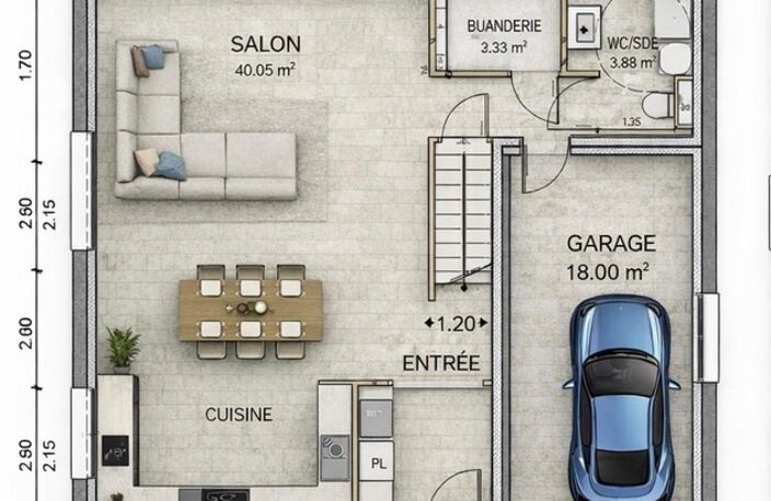 Maison 145 m² – 4 chambres – Garage – RE 2020 – Pontcharra - cuisine offerte — photo 3