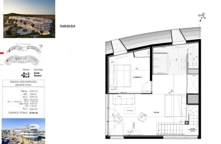 INVESTISSEMENT DUPLEX DE LUXE 87,5 m² au Coeur du Village Naturiste : Prestations Hôtelières (Piscine, Jacuzzis), Vue Port et Réserve Naturelle — photo 2