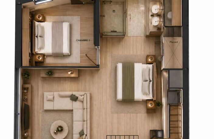 INVESTISSEMENT DUPLEX DE LUXE 87,5 m² au Coeur du Village Naturiste : Prestations Hôtelières (Piscine, Jacuzzis), Vue Port et Réserve Naturelle — photo 4