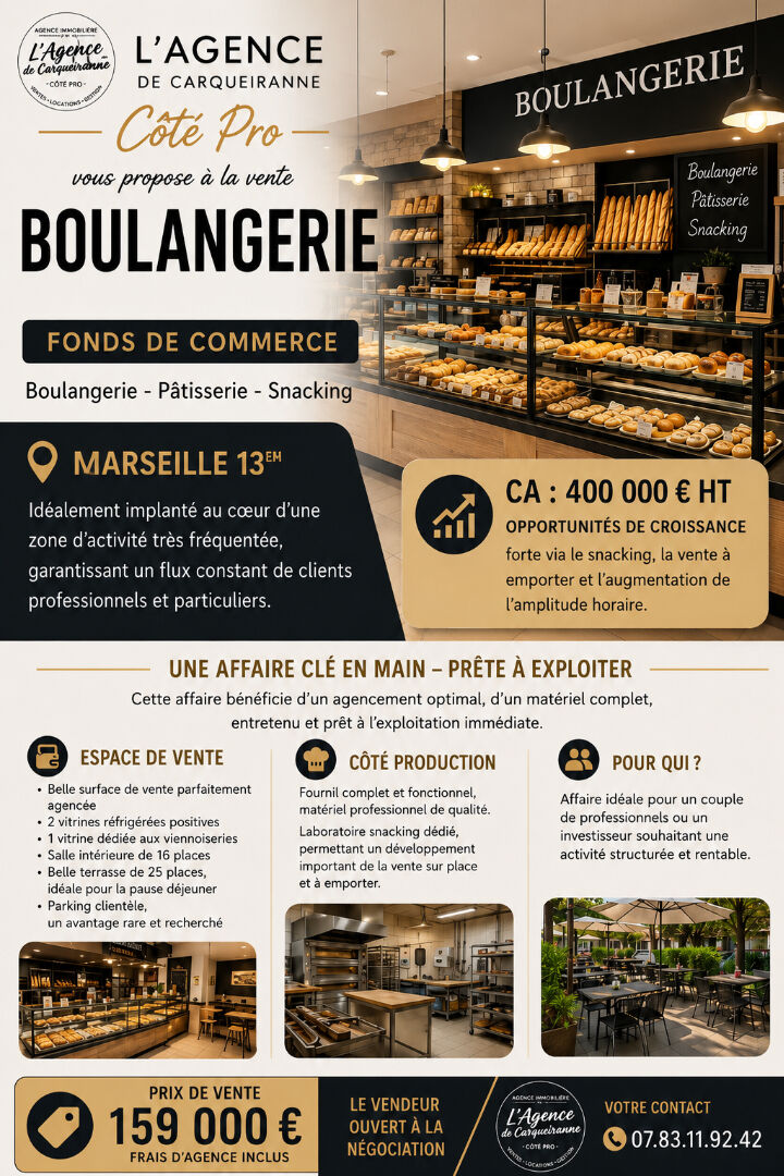 Local commercial  T5 à vendre Marseille 13eme 13013