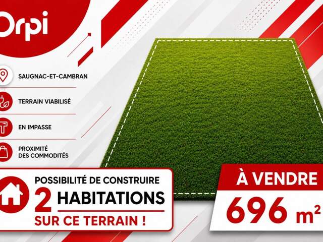 5 Minutes de narrosse Terrain de 696m² viabilisé avec possibilité de construire 2 maisons — photo du bien