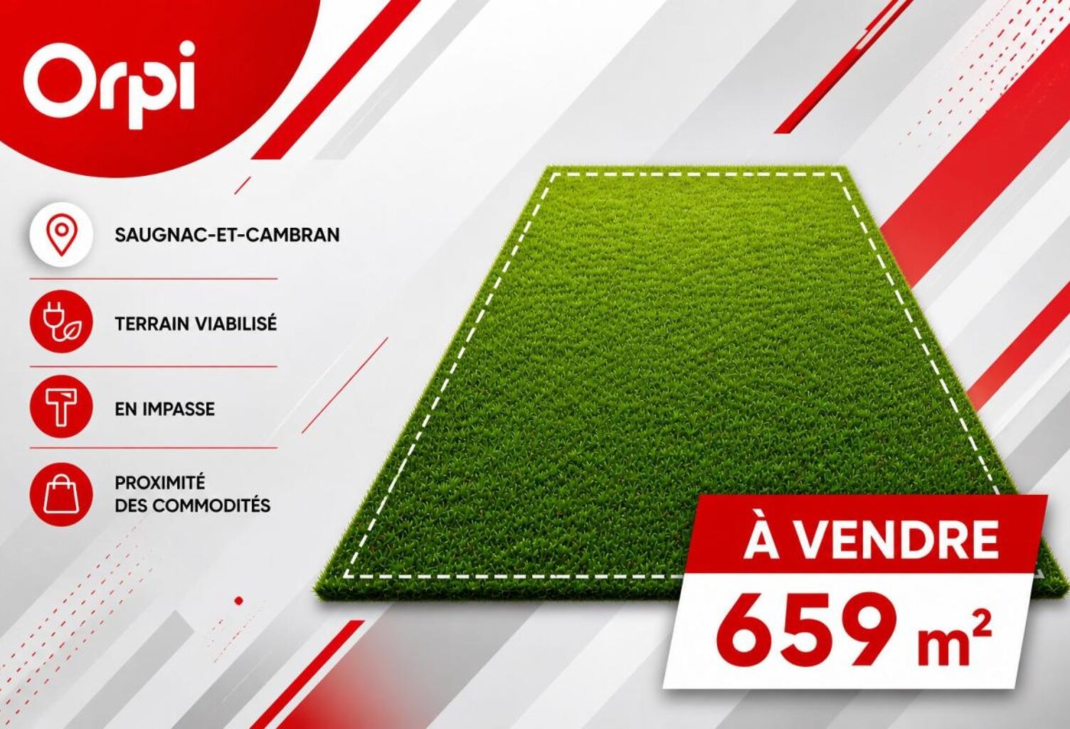 A 5 minutes de Narrosse : Terrain de 659 m² viabilisé — photo 1
