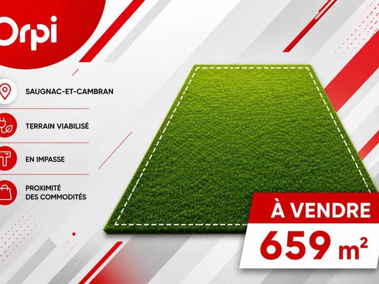A 5 minutes de Narrosse : Terrain de 659 m² viabilisé — photo 1