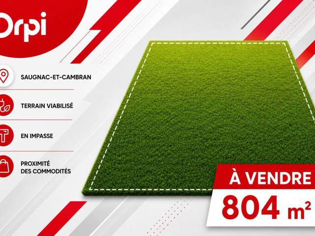 A 5 minutes de Narrosse : Terrain de 804m² viabilisé — photo du bien