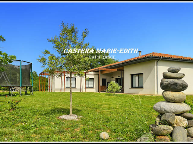 Maison PLAIN-PIED 190 M² - TERRAIN 3466M² - 6 pièces BELLOC SAINT CLAMENS (32) 4 CH + garage — photo du bien
