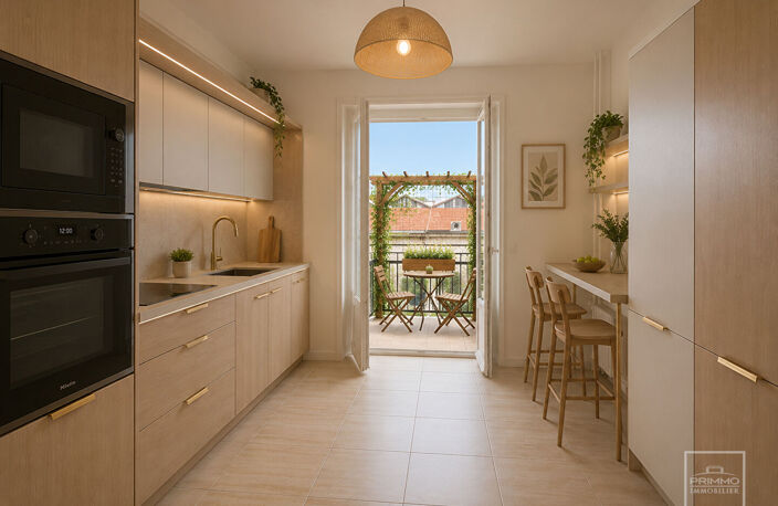 LYON 6, TRIANGLE D'OR, 67.09m², ETAGE ELEVE, BALCON — photo 3
