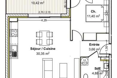 Appartement 2 pièces 169000 €