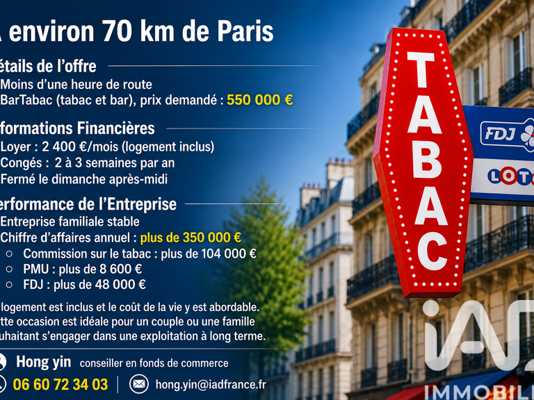 Vente Bar, Brasserie, Tabac 100 m&sup2; — photo 1