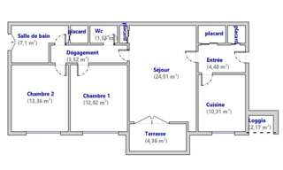 Appartement 3 Pièces 77 m² à vendre à Pau (64000)