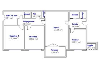Appartement 3 pièces 119000 €