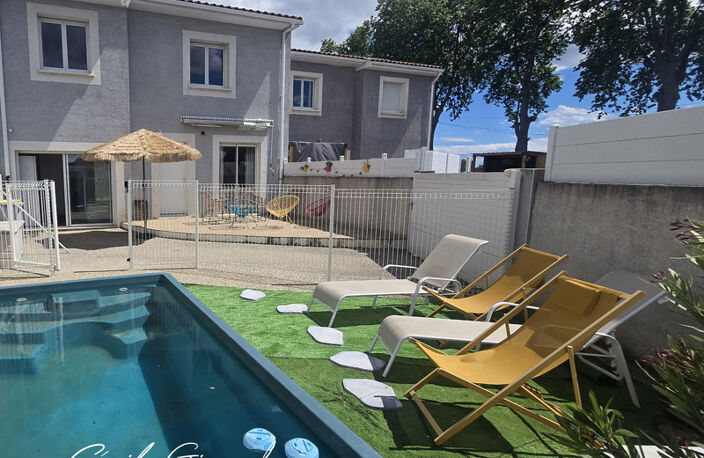 Exclusivité, Maison à vendre 4 pièces CERS (34) jardin, piscine, parking, 5km des plages — photo 2