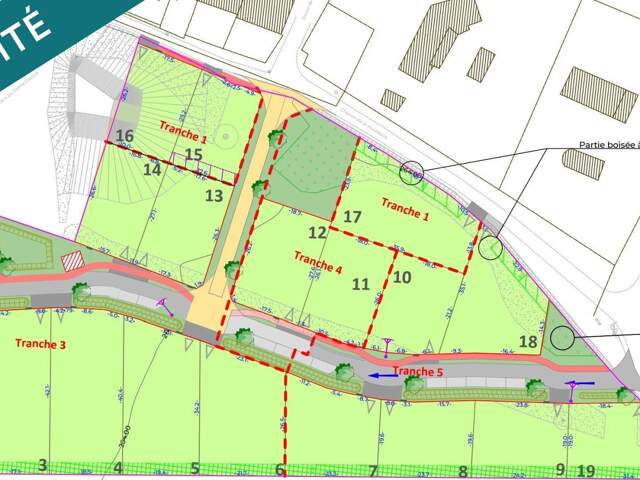 Terrain plat constructible et viabilisé de 437m² lot 14 — photo du bien