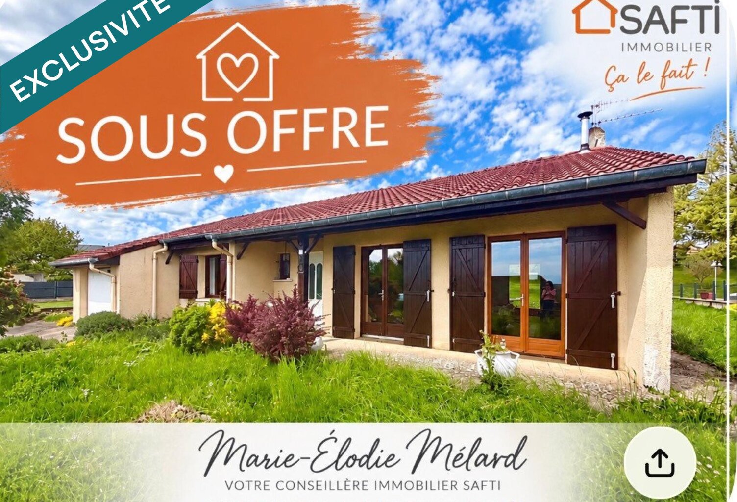 Plain-pied 3 chambres avec grand terrain de 10,71 ares  Villers-la-Chèvre  Secteur frontalier — photo 1