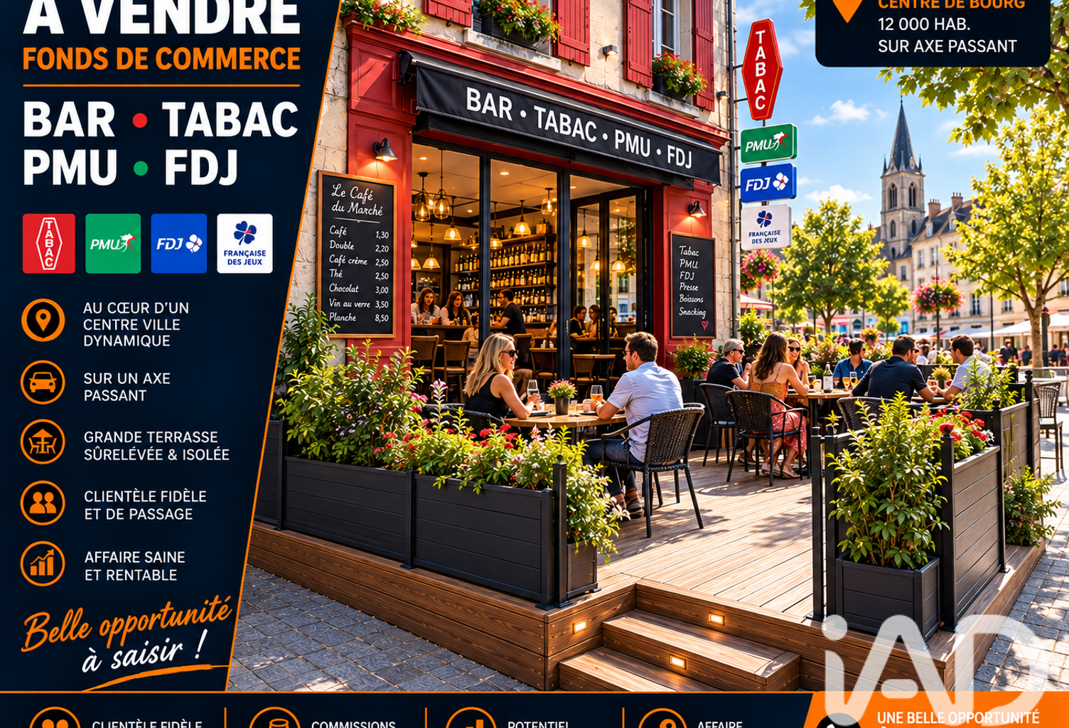 Vente Bar, Brasserie, Tabac 92 m&sup2; — photo 1