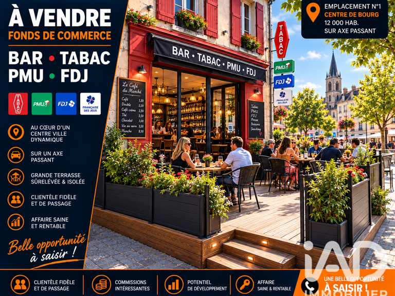 Vente Bar, Brasserie, Tabac 92 m&sup2; — photo 1