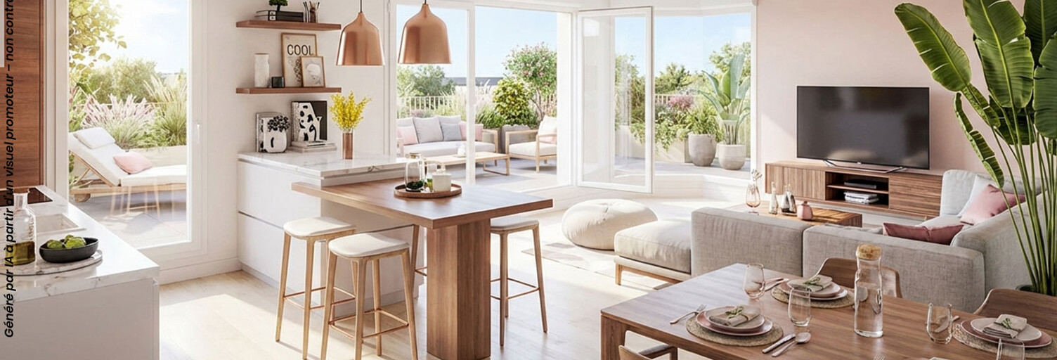 Appartement neuf T1, T2, T3 Pièce 27 à 70 m² à vendre à Blainville-sur-Orne (14550)