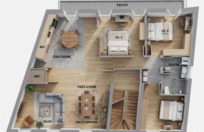 Appartement Vichy 5 pièce(s) 95 m2 — photo 3