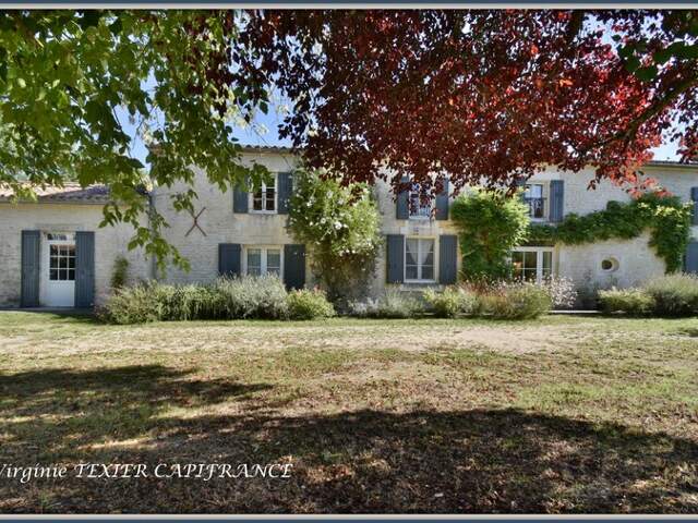 Maison à vendre 10 pièces VILLENEUVE LA COMTESSE (17) sur 4800 m² de terrain avec dépendances — photo du bien