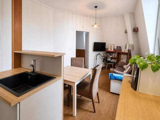 T2 34 m² loué à Aix-les-Bains, vue Château — photo du bien