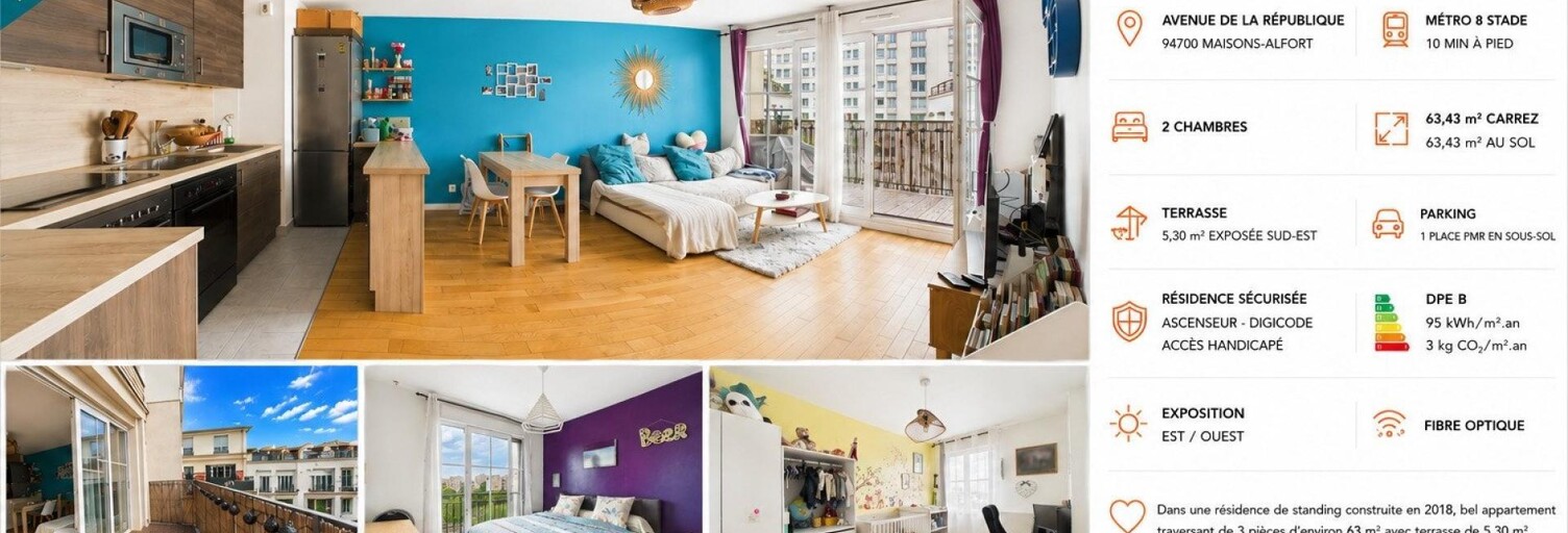 Appartement 3 Pièces 63 m² à vendre à Maisons-Alfort (94700)