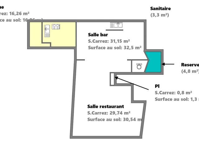 Vente Murs commerciaux 84 m&sup2; — photo du bien